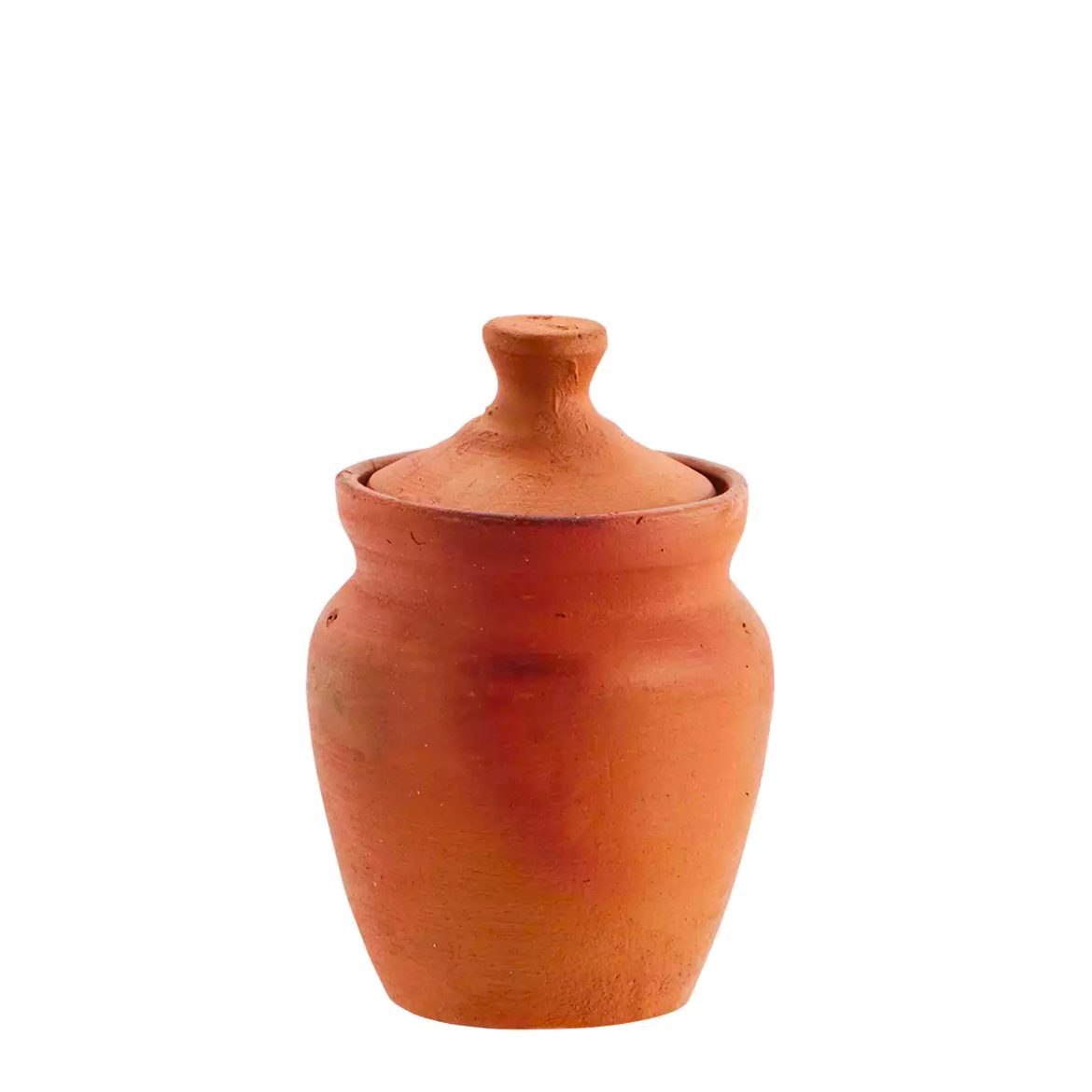 pot with clay lid