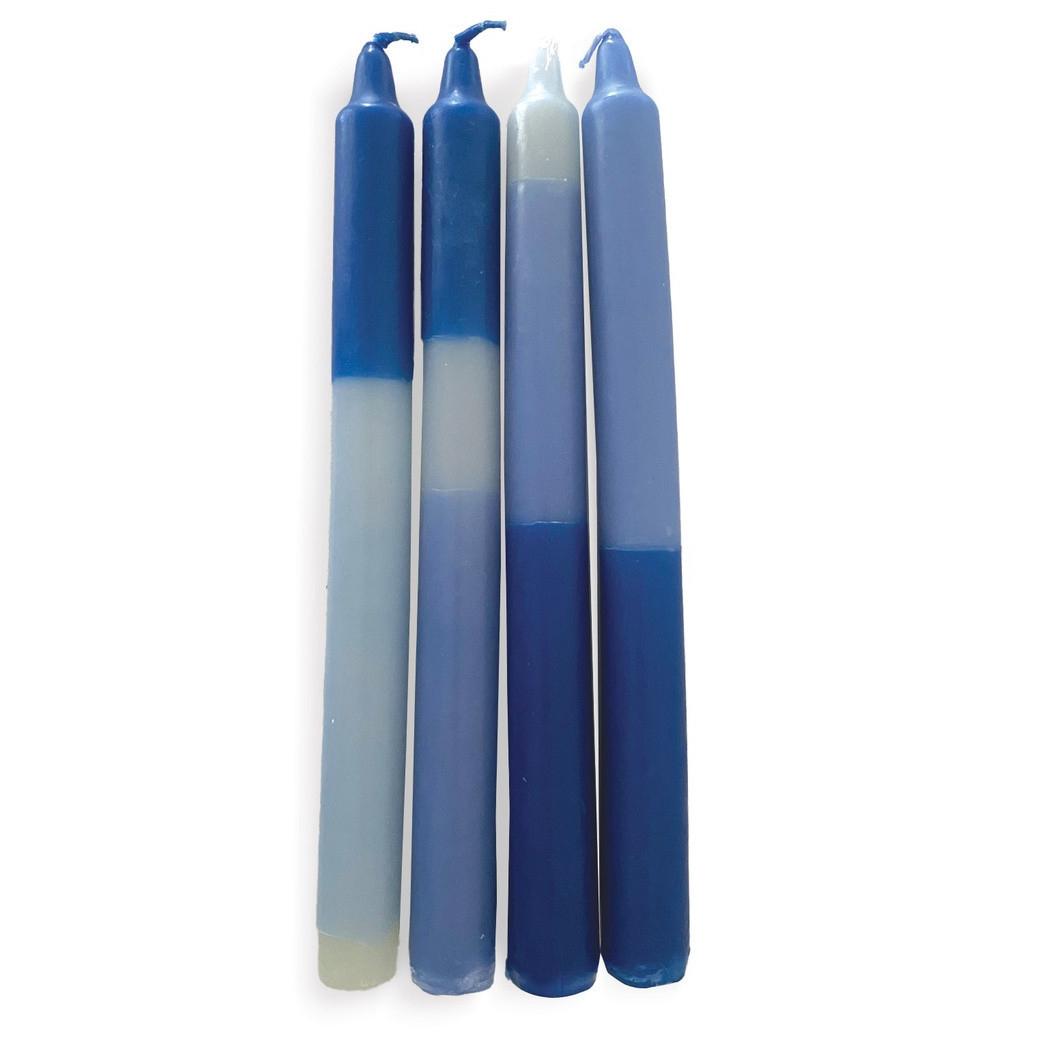 Pack of 4 multicolored candles